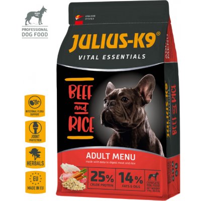 Julius K9 Adult Vital Essentials HOVĚZÍ a RÝŽE 3 kg – Zboží Mobilmania