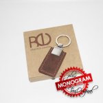 Přívěsek na klíče Hnědá kožená BEORIGINAL LEATHER s tvým vlastním textem – Hledejceny.cz