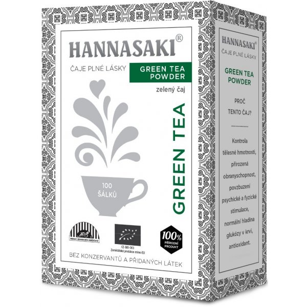 Čaj Hannasaki Green Tea Powder BIO sypaný čaj 50 g