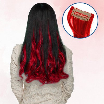 Barevné příčesky do vlasů červené – Zboží Mobilmania