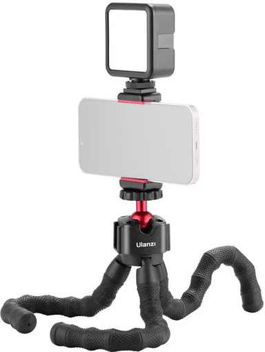 Pouzdro ULANZI Kit pro natáčení mobilem - ohebné stativ s držákem telefonu a LED světlem