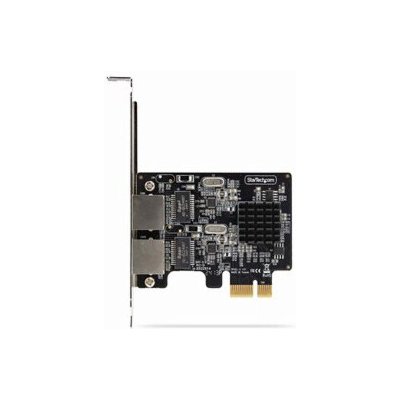 Startech 2-Port Gigabit PCIe Network Adapter Card, TAA Compliant - Síťový adaptér - PCI Express x1 - Gigabit Ethernet x 2 - černá - kompatibilní s TAA – Zboží Živě