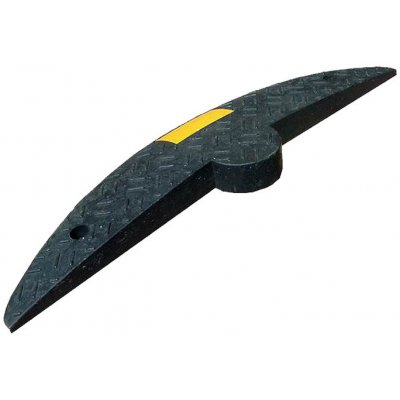 Černý plastový koncový univerzální zpomalovací práh - 30 km / hod "samec" - délka 15 cm, šířka 80 cm, výška 5,2 cm – Zboží Mobilmania