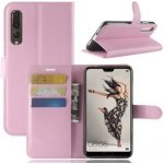 Pouzdro Wallet PU kožené Huawei P20 - růžové – Zboží Živě