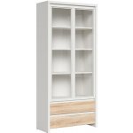 BRW Kaspian S128-REG2W2S Bílý / Dub sonoma – Hledejceny.cz