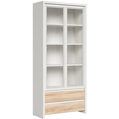 BRW Kaspian S128-REG2W2S Bílý / Dub sonoma – Hledejceny.cz