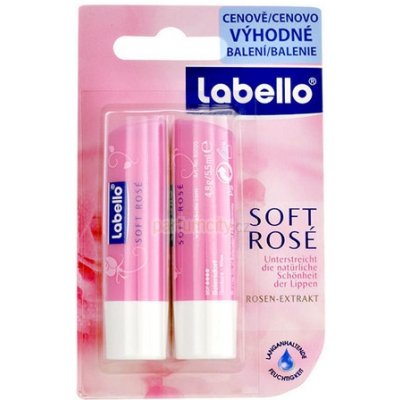 Labello Balzám na rty Soft Rosé 2 x 4,8 g – Zboží Dáma
