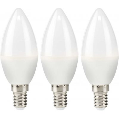 Nedis LBE14C351P3 LED žárovka, svíčka, E14, 220V, 2,8W, teplá bílá, 250lm, 2700K, matná, 3ks LBE14C351P3 – Zboží Mobilmania