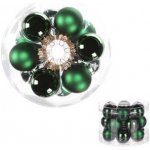 Autronic Ozdoby skleněné barva zelená pr.4 cm cena za 1 18 ks VAK121-4 – Zboží Dáma