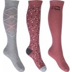 HKM Podkolenky jezdecké Colorado 3 páry red grey – Zboží Mobilmania