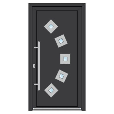 OknaDvereNaMiru.cz Vchodové dveře INOX 11 zlatý dub 110 x 220 cm – Zboží Mobilmania