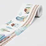 DIMEX SBD-15-011 Vliesová samolepicí bordura Vláček, rozměry 15 cm x 5 m bílá, m – Zboží Dáma