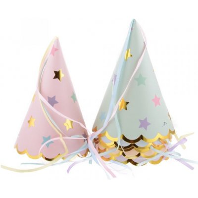 Paper Design Čepička papírová 6ks,14,5cm Hvězdičky a stužky mix – Zboží Mobilmania