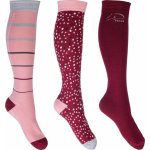 HKM Podkolenky jezdecké Miami 3 páry rose wine red – Zboží Dáma