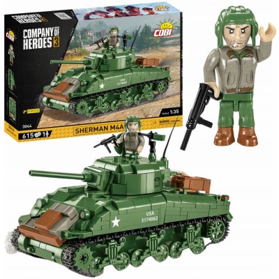 COBI 3044 Company of Heroes 3 Americký střední tank Sherman M4A1 – Zboží Dáma