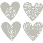 Bengt & Lotta Švédsko Sada závěsných dekorací Hearts 4 ks – Hledejceny.cz