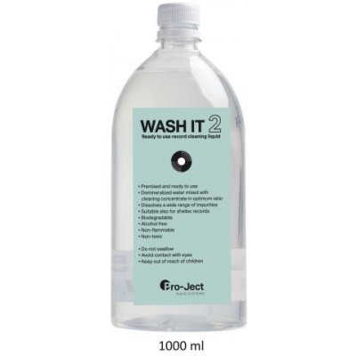 Pro-Ject Wash it 2: Čistící kapalina na vinylové a šelakové desky 1000 ml
