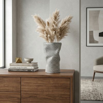 Stylová keramická váza z porcelánu s výraznou texturou 40 cm - Muse – Hledejceny.cz