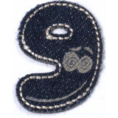 Nažehlovací čísla jeansová Barva: Číslice 9 – Zboží Dáma