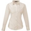 Dámská košile Premier Workwear dámská popelínová košile s dlouhým rukávem přírodní