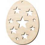 Dřevia Dřevěný výřez Velikonoční vajíčko 4, 6x8 cm – Hledejceny.cz