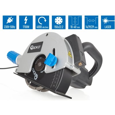 GEKO Drážkovací fréza do zdiva 1700 W 40329 G80815 – Zboží Dáma