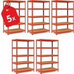 Vyprodej-Regalu.cz Regál 1800 x 900 x 400 mm 5 polic červený 5 ks – Hledejceny.cz