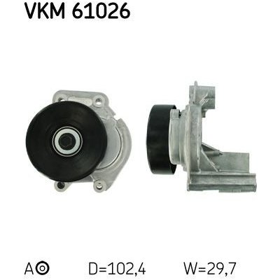 napinak, zebrovany klinovy remen SKF VKM 61026 – Zboží Mobilmania