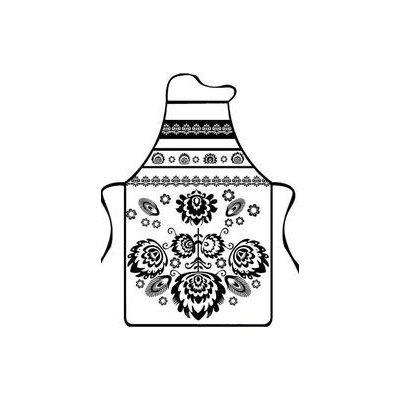 Praktik Textil zástěra Slovácko bílé 50x76 cm