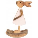 Dřevěná dekorace králíčí dívka v šatičkách M – 14x7x25 cm – Hledejceny.cz