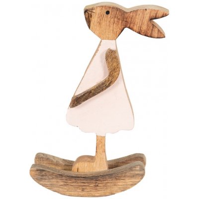 Dřevěná dekorace králíčí dívka v šatičkách M – 14x7x25 cm – Hledejceny.cz