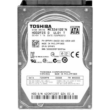 Toshiba 320GB, 2,5", MK3261GSYN