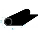 0536115 Pryžový profil tvaru "P" s dutinkou, 42x20/3mm EPDM 70ShA | Zboží Auto