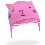 Bavlněná čepička YO ! Hela kočička růžová se zavazováním – Hledejceny.cz