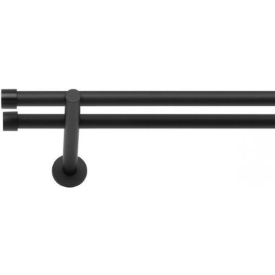 Dekodum Garnýž dvouřadá LOFT 19/19 mm černá matná 180 cm – Sleviste.cz