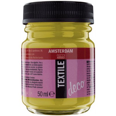 Deco Amsterdam Textile Barva na textil 50 ml provence žlutá 206 – Zboží Dáma