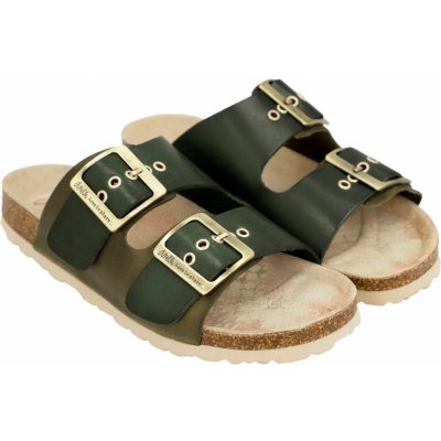 Anekke dámské kožené bio sandály Amazonia tmavě zelené – Sleviste.cz