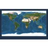 Satelitní nástěnná mapa světa oboustranná 140 x 90 cm - lamino + lišty