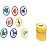 Wiky Razítka oválná zvířata safari 3x4cm asst 8 druhů – Zboží Dáma