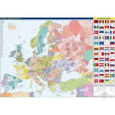 Evropa – nástěnná administrativní mapa – Sleviste.cz