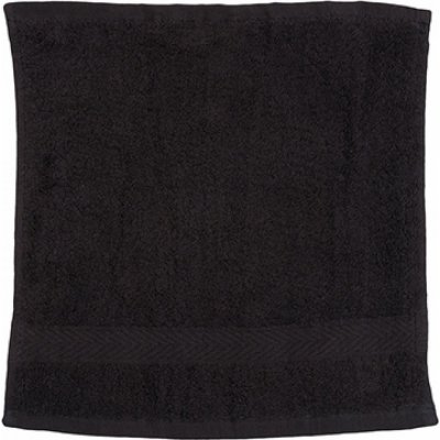 Towel City Luxusní jemný froté ručník na obličej s dlouhým vlasem 550 g/m Černá 30 x 30 cm 30 x 30 cm