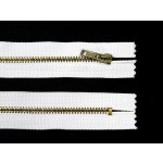 WICO Kovový zip no.3 nerozepínací 14cm bílý (zlaté zoubky) – Hledejceny.cz