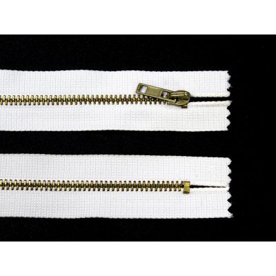 WICO Kovový zip no.3 nerozepínací 14cm bílý (zlaté zoubky) – Hledejceny.cz