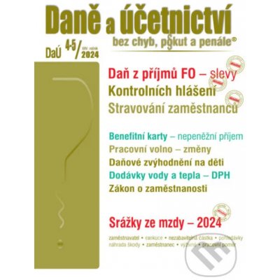 DaÚ č. 4-5 / 2024 - Slevy na dani z příjmů FO – Hledejceny.cz