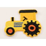Nažehlovací záplata - Traktor 4,5 cm x 5,5 cm - VÍCE BAREVNÝCH VARIANT žlutá – Sleviste.cz