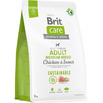 Brit Care Sustainable Adult Medium Breed Chicken & Insect 3 kg – Zboží Mobilmania