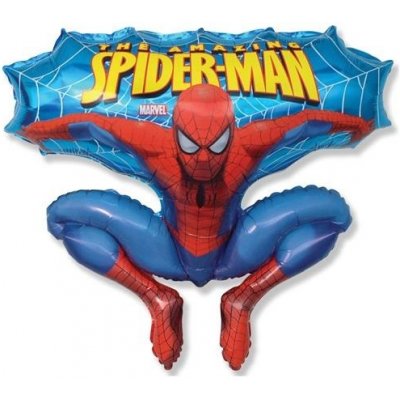 Flexmetal Foliový balonek Jumping Spiderman modrý 81 cm