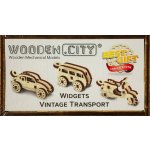 WOODEN CITY 3D puzzle mini sada Widgets: Historická vozidla 35 ks – Zboží Dáma