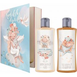 Bohemia Gifts Andělské objetí sprchový gel 250 ml + šampon na vlasy 250 ml, kniha dárková sada