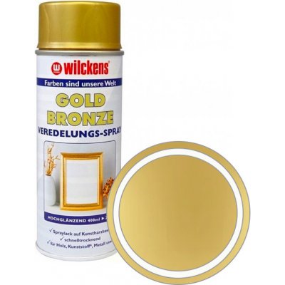 WILCKENS Dekorační barva ve spreji bronzově zlatý efekt Goldbronze Veredelungs 400 ml